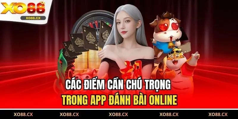 Các điểm cần chú trọng trong app đánh bài online