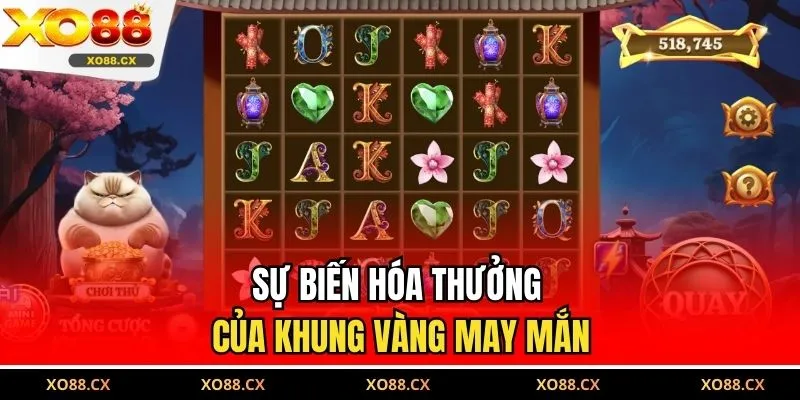 Sự biến hóa thưởng của khung vàng may mắn